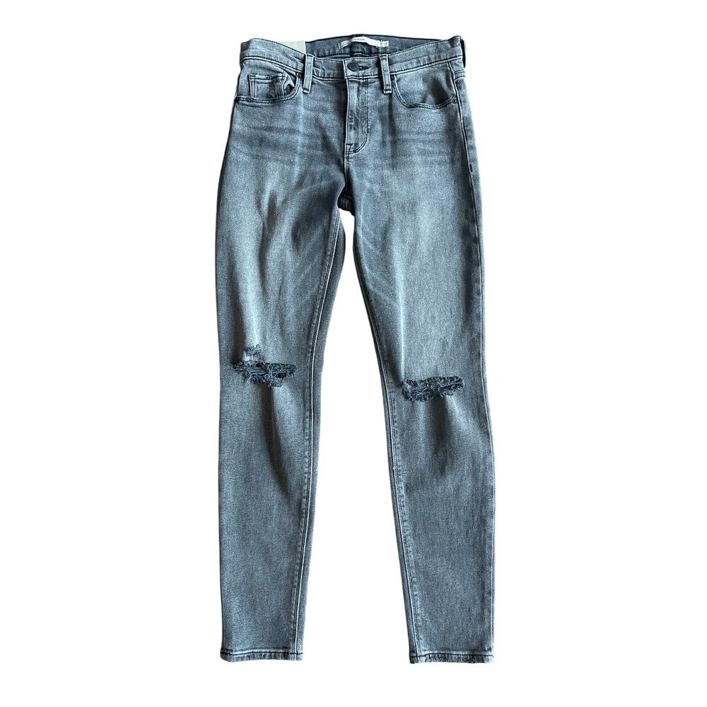NWT Women's size 27 Hudson Nico Midrise Super Skinny Ankle Jeans in Stone Gray
